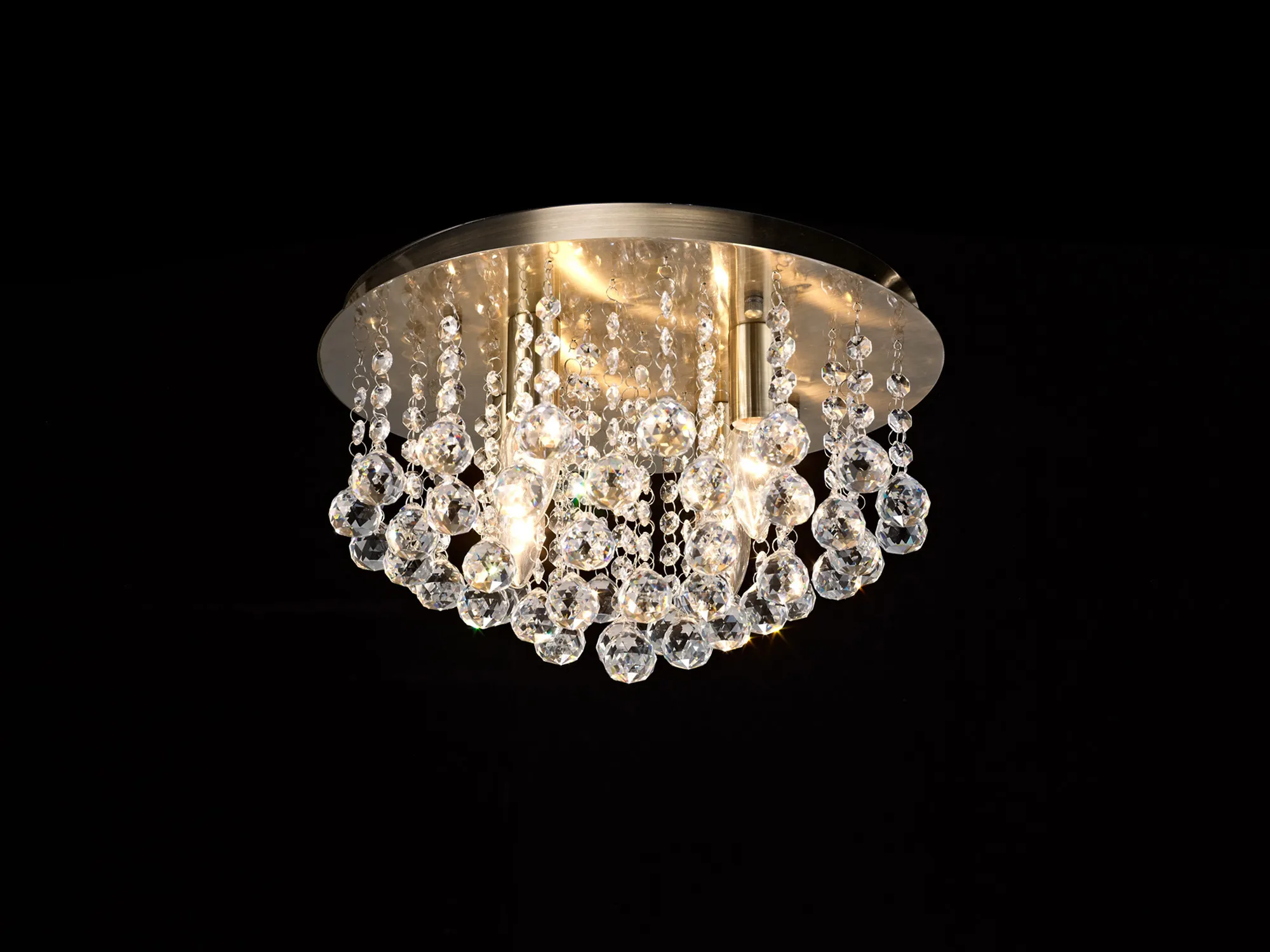 Acton Crystal Ceiling Lights Deco Flush Crystal Fittings